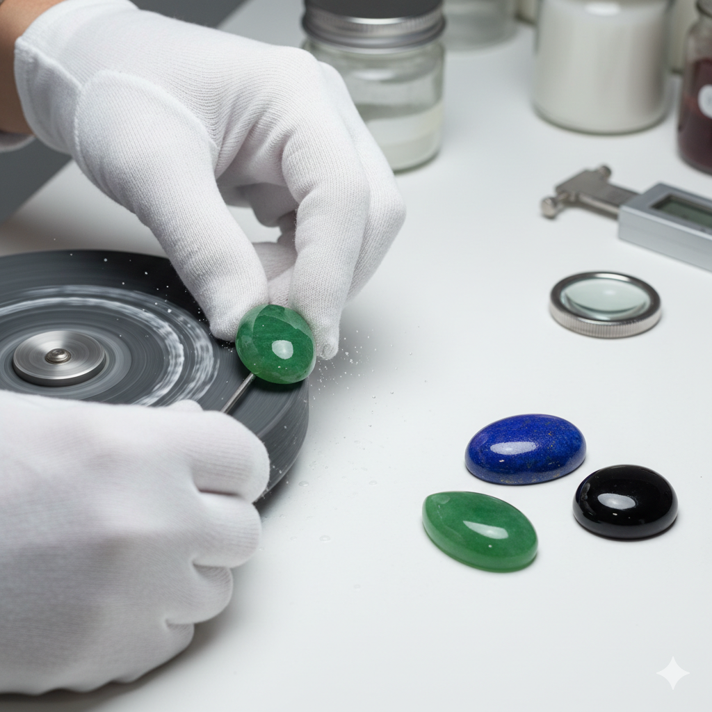 Изработване на Кабошони от Скъпоценни Камъни част2