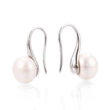2 Висящи обеци от месинг с естествени перли
