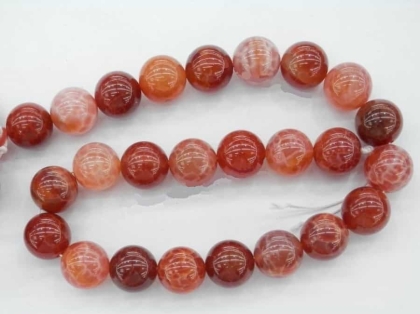 Ахат Fire Crackle agate мъниста 8мм