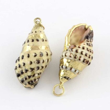 Висулка от японски рапан златно покритие и държач 