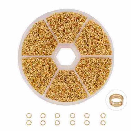 Метални халкички 4мм в органайзер инструмент