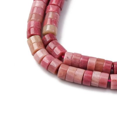 Естествен родонит Heishi мъниста диск 4.5x2.5 мм - наниз 38 см.