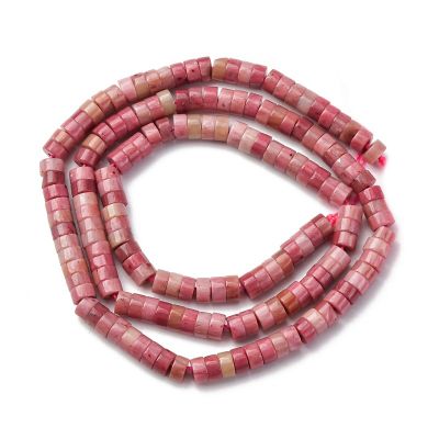 Естествен родонит Heishi мъниста диск 4.5x2.5 мм - наниз 38 см.