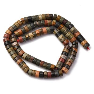 4 Яспис Пикасо, диск 6x3.5мм