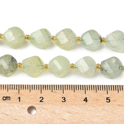 Естествен пренит фасетирани мъниста 10 мм-  32-34 бр.