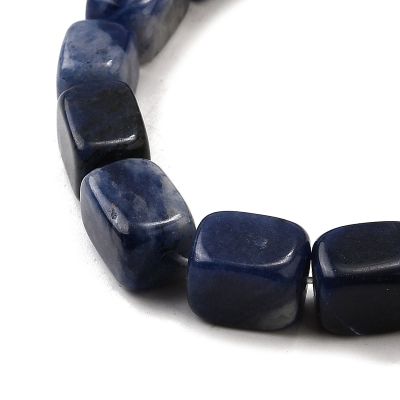 2 Естествен камък Содалит обработен на кубовидни мъниста