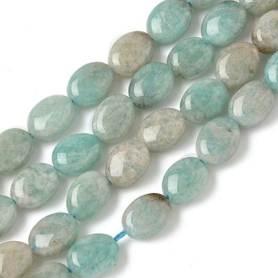 1 Мъниста Амазонит с плоски овали 8x6x3мм