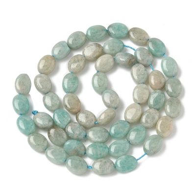 3 Мъниста Амазонит с плоски овали 8x6x3мм