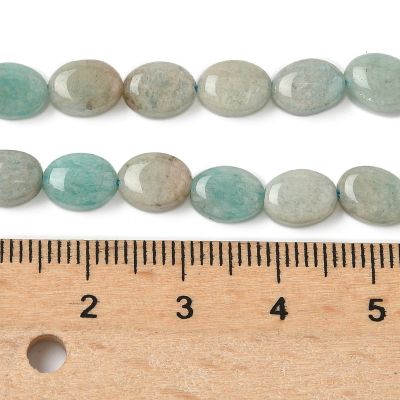 5 Мъниста Амазонит с плоски овали 8x6x3мм
