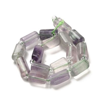 3 фасетирани цилиндрични мъниста от флуорит