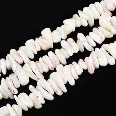 3 Чипс от черупки на морски охлюв Trochide, бял флорален цвят