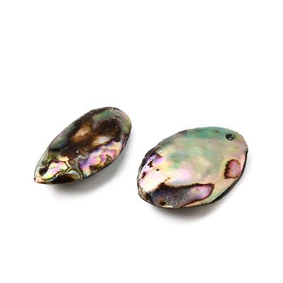 2 Висулки от естествена черупка на  морски рапан Paua, овални