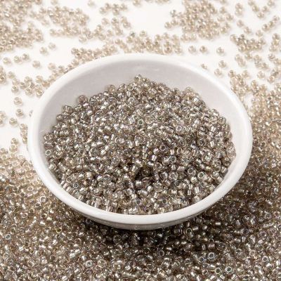 1 MIYUKI Кръгли мъниста Rocailles, 8/0, сребристи (RR3731) в керамичен съд