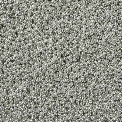 3 MIYUKI® Round Rocailles японски стъклени галванизирани Duracoat, сребристи синци размер