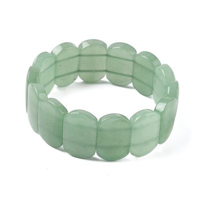 3 Дамска разтеглива гривна от зелен авантюрин - близък плаб сравнение