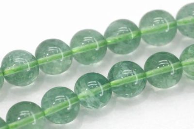 Астествен камък Флуорит зелен, мъниста 8мм - 5 броя