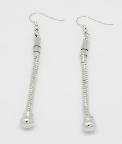 Основи за обеци, стил Пандора с удължител на винт, 66 мм - 1 чифт