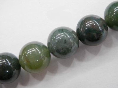 Ахат мъниста Moss Agate 8мм - 24 броя