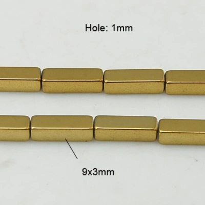  Хематит синтетичен мъниста 9x3x3мм