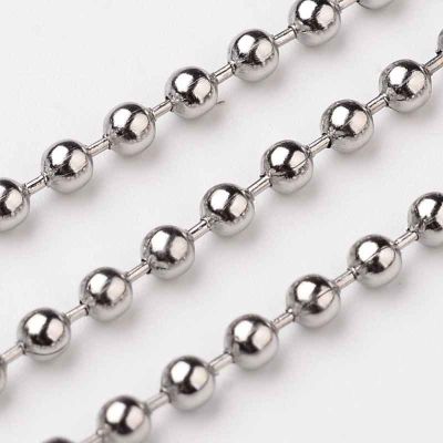 Декоративен Ball Chain стоманен синджир с топчета 2.5мм блпл