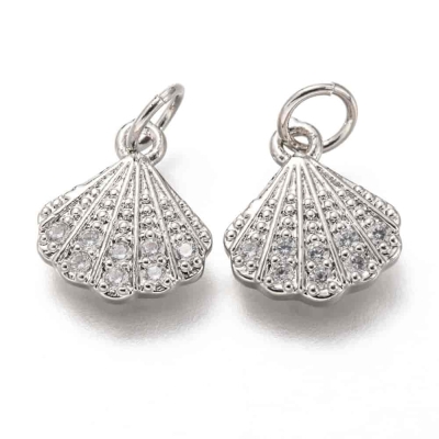 Висулка Мида с декорация от Cubic Zirconia 12x10x2 мм - 1 бр 